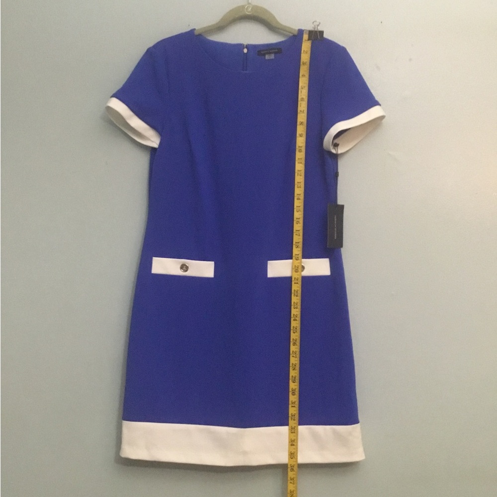 Tommy Hilfiger Royal Blue Mini Dress with White Trim - Picture 2 of 12